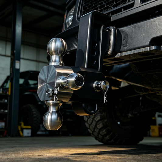 Heavy-Duty Adjustable Drop Hitch with Multi-Height Towing Capacity for Trucks