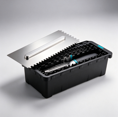 The Ultimate Notched Trowel Set – 6 Interchangeable Blades for Flawless Tile Installation