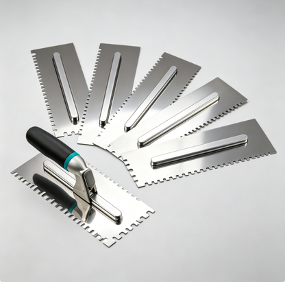 The Ultimate Notched Trowel Set – 6 Interchangeable Blades for Flawless Tile Installation