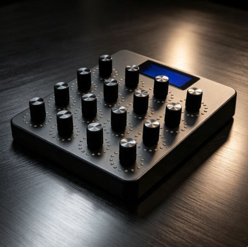 The Fluid-Touch MIDI Commander – 16 Silent Encoders, Infinite Expression 🌀