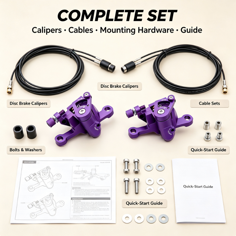 The Ultimate Mechanical Disc Brake Caliper Set – Post-Mount Perfection